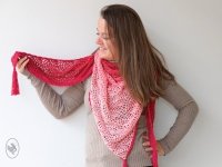 DURABLE YARN - FREE PATTERN - WILD STRAWBERRY FAN SHAWL